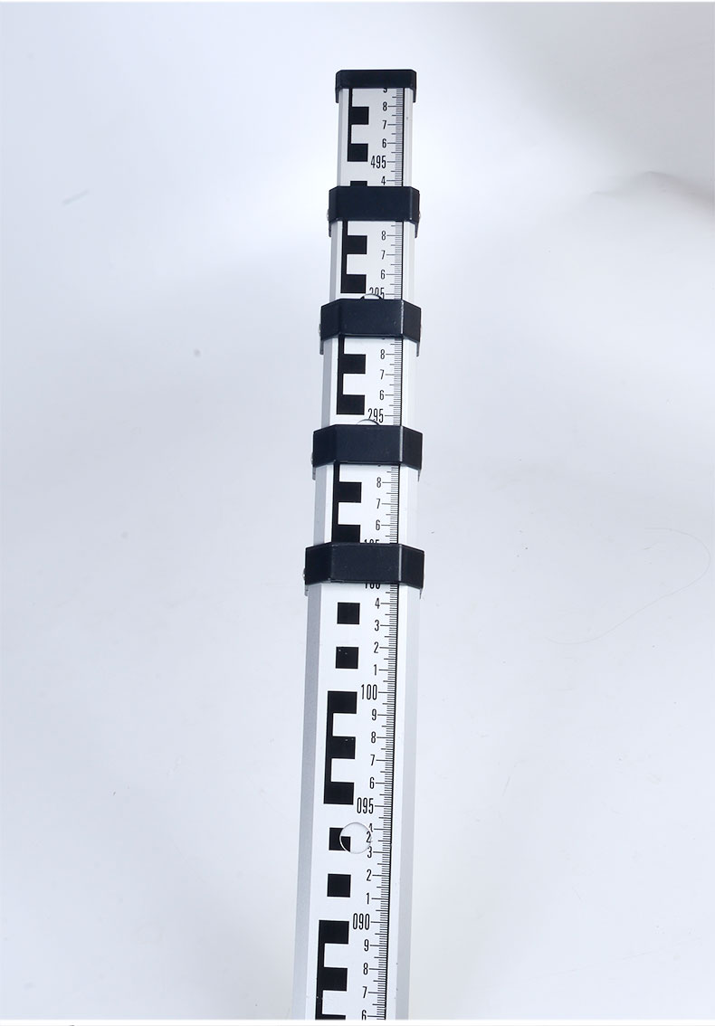 定制塔尺5米加厚铝合金3米水准仪标尺7m可伸缩双面刻度尺工程测量工具