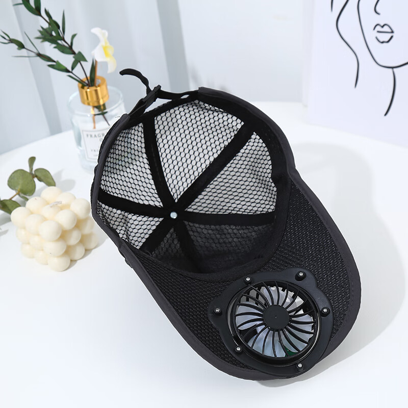 2022新品风扇帽子成人可充电夏季电风扇帽子男眼大人男士充电遮阳凉帽