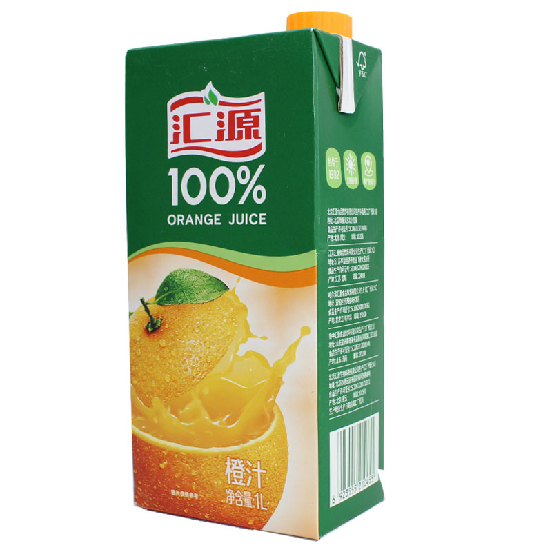 汇源橙汁饮品1000ml*12盒浓缩果汁饮料汇源聚餐早代餐懒人果蔬汁 浅