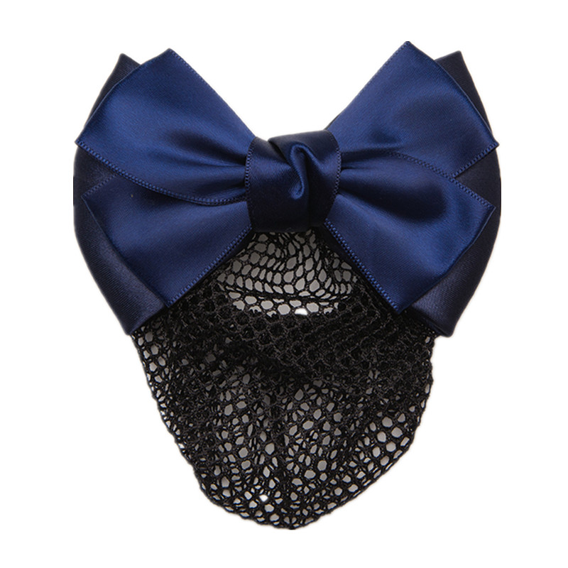 韩版细网盘发网兜发网酒店银行护士保洁员服务员工作职业头花发夹反面