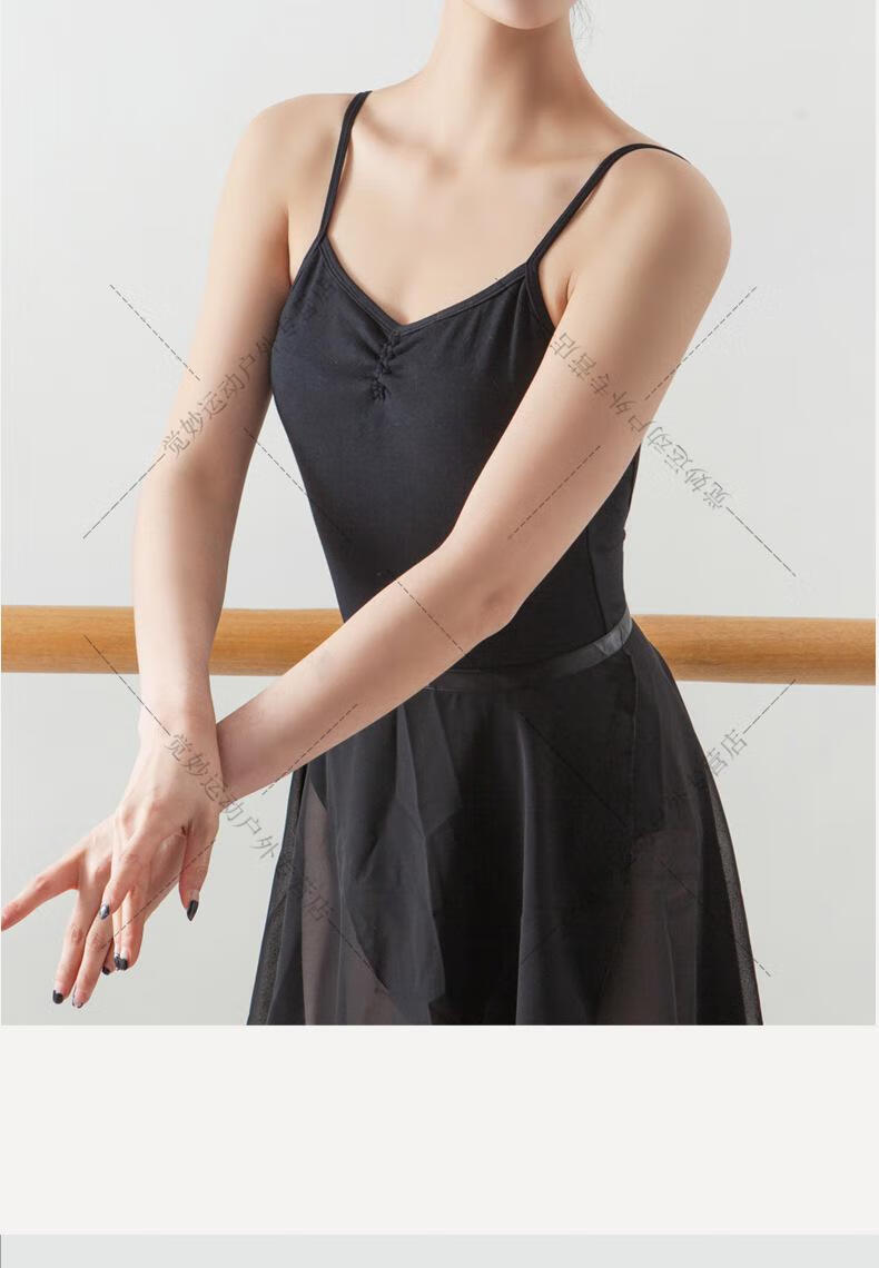 芭蕾体操服芭蕾舞服练功服女成人艺考艺考形体服大露背体操服吊带连体
