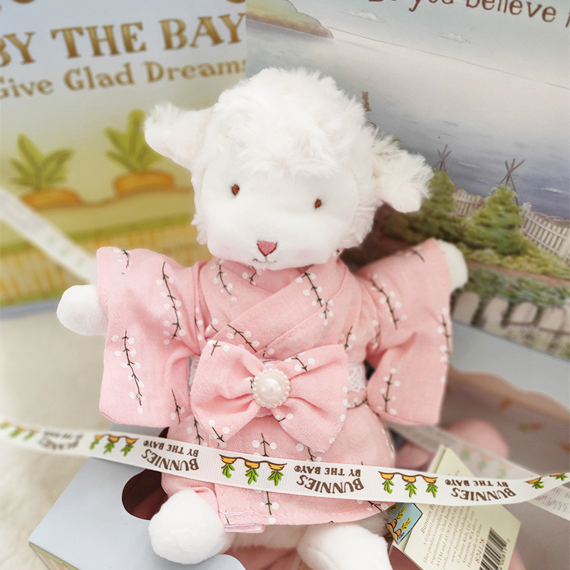 美国bunnies小羊衣服小羊玩具bunnies衣服抖音小羊公仔玩偶衣服萌草莓