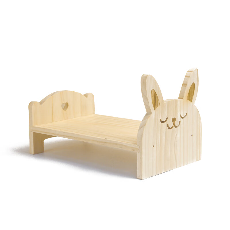 现货速发 20cm棉花娃娃家具床娃屋娃床bjd娃娃小床ob11床品三件套床垫