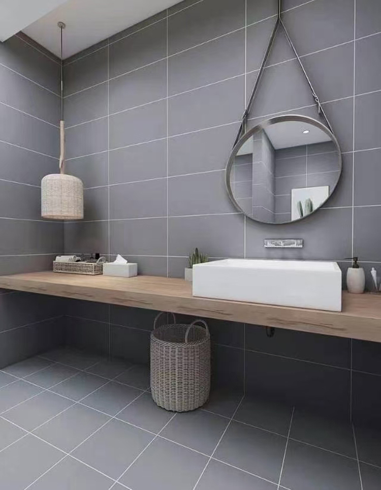 墙砖防滑哑光仿古厕所阳台地砖300300深咖啡色哑光全瓷墙地通用300300