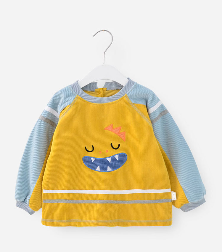 婴幼儿新生儿卡通罩衣饭兜兜小孩吃饭围兜兜上衣秋天秋冬季男女宝宝