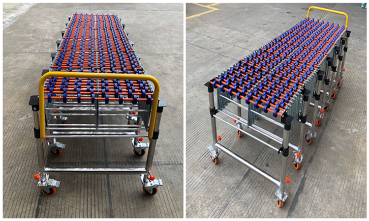 搬运卸货神器装卸车滑梯轨道无动力下货滑道小型伸缩输送机使用宽度53