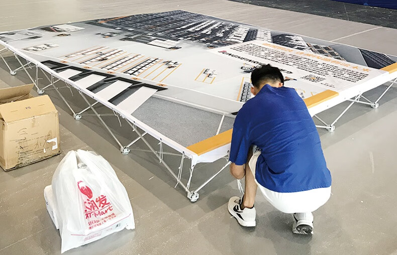 kt板展架 户外拉网展架折叠铝合金布kt板广告展示架展板宣传签名墙签