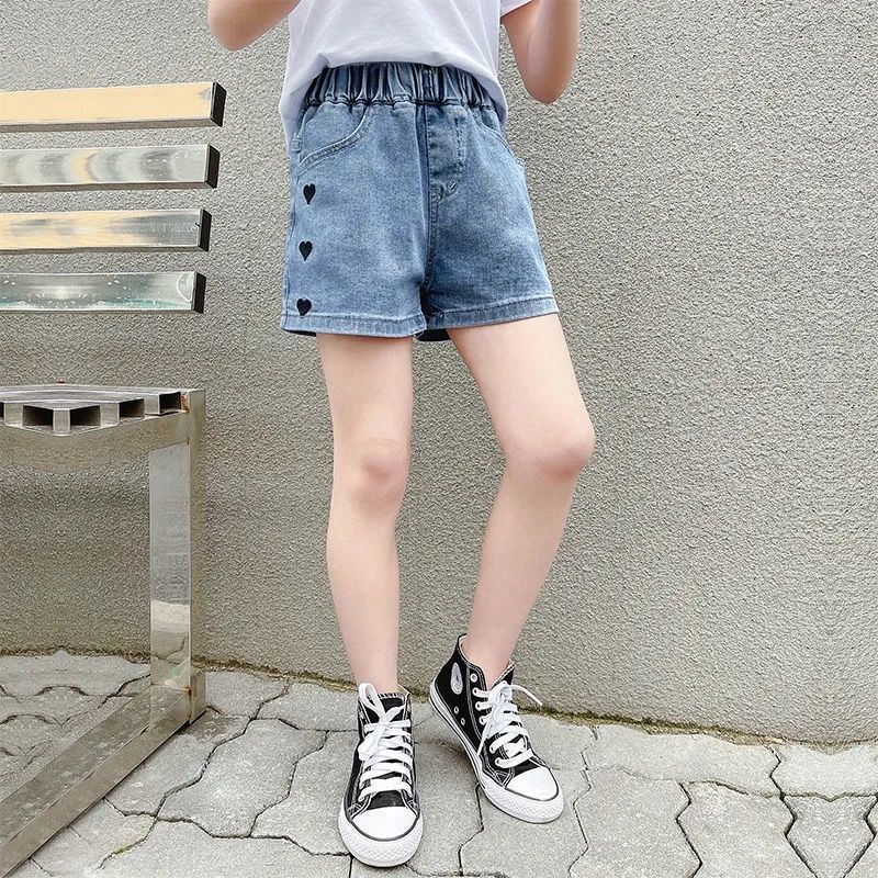 子12一15岁中大儿童裤子夏款女大童12岁热裤外穿夏装高腰宽松宝宝裤