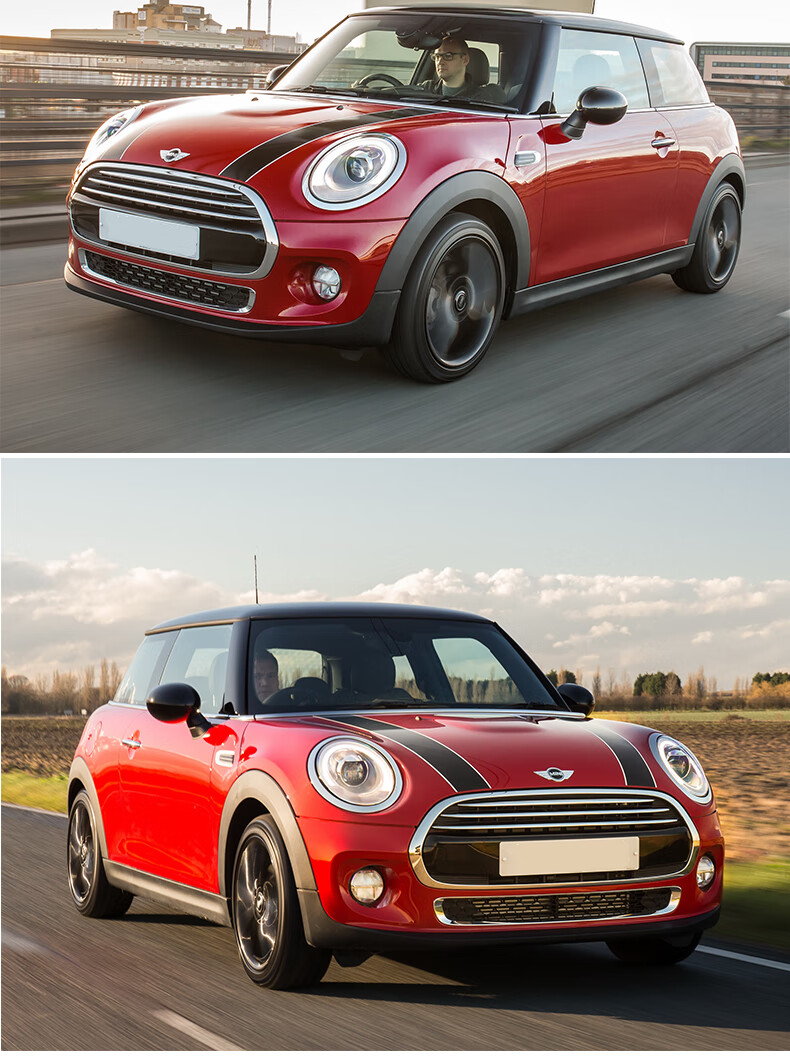 适用于宝马迷你mini拉花f56机盖贴r56引擎盖车贴f55拉力条汽车装饰