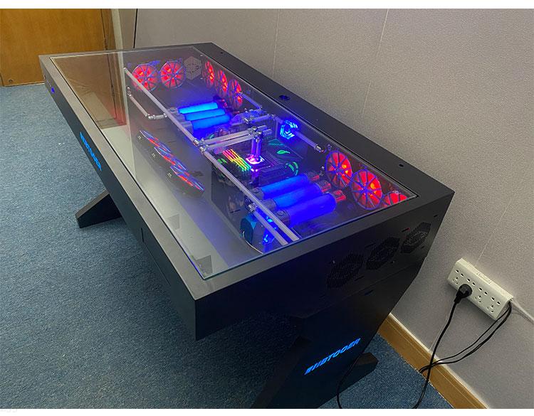 2022新款btooer电脑机箱一体桌高端台式透明大机箱炫酷水冷电竞桌进口