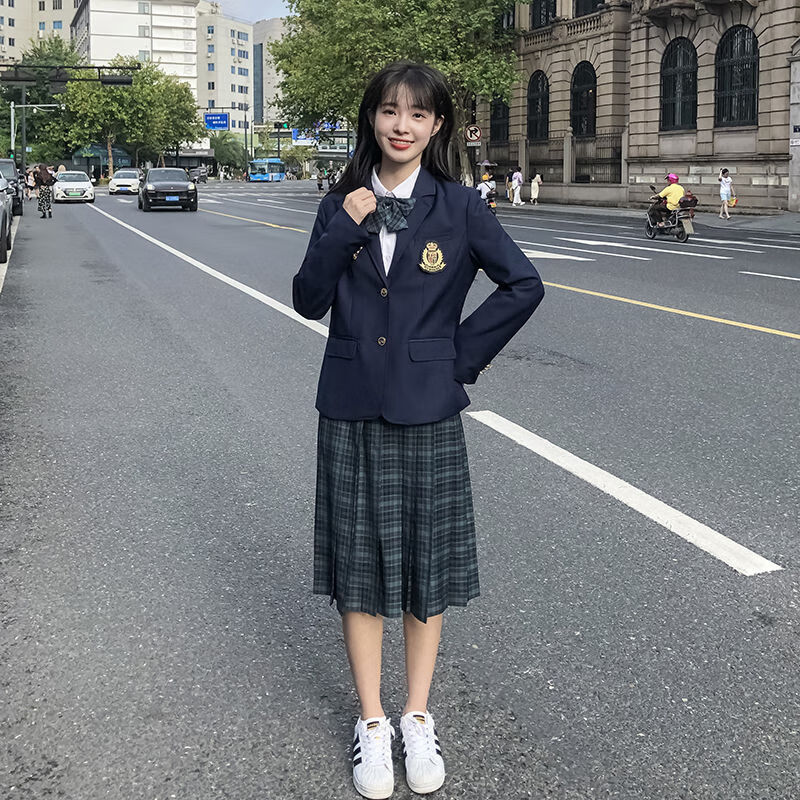 小西裝外套女2022年夏季新款日系校服班服學院風高中生畢業運動會合唱