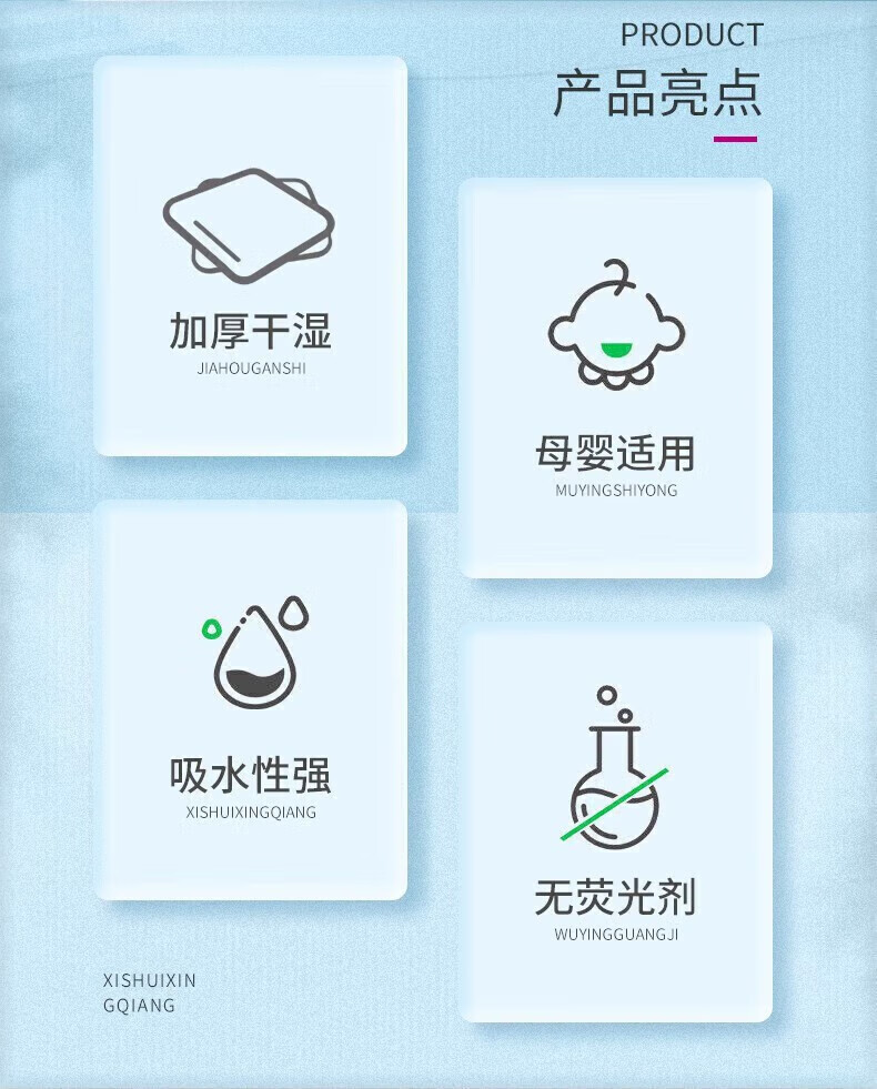 添妆一次性洗脸巾无纺布洁面巾纸加厚美容珍珠纹洗面巾 3卷【120张】+1个防水袋【款式随机】