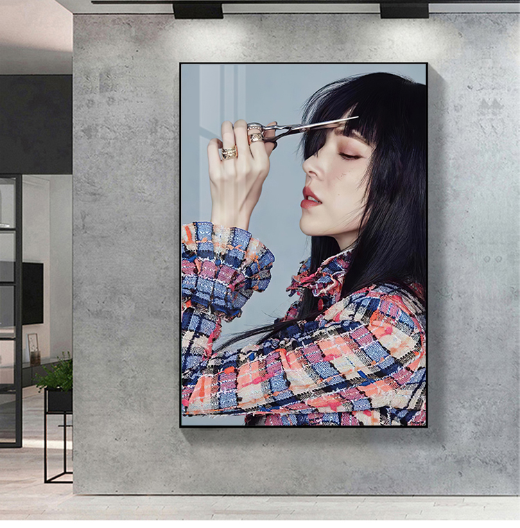 【七夕情人节礼物】京茂理发店发廊装饰画美容美发艺术背景墙上挂画
