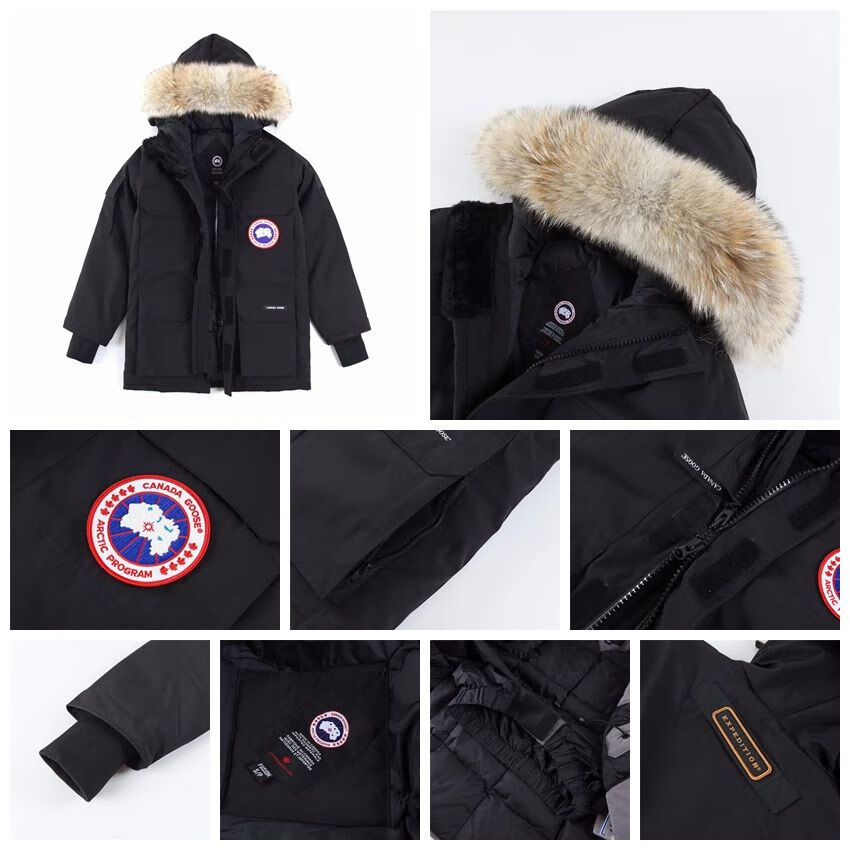 mostvevy自主大鹅08款远征派克加拿大狼毛领羽绒服男女户外情侣羽绒