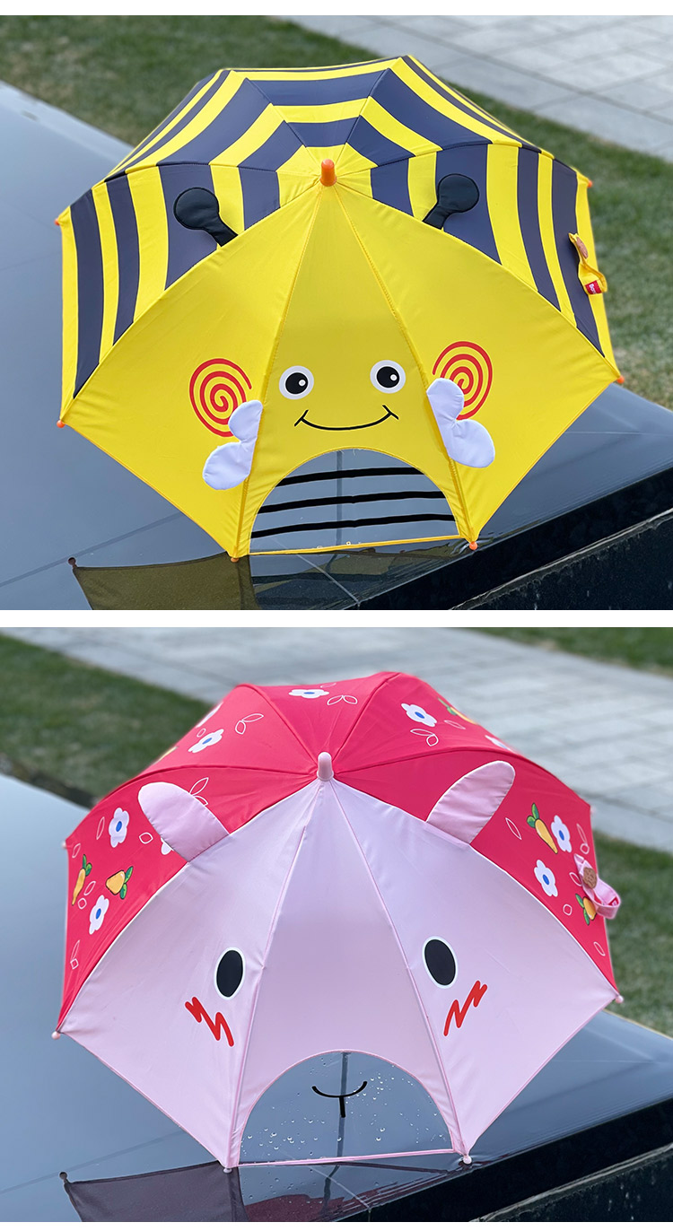 幼儿园男童女童宝宝超轻儿童雨伞雨具小孩长柄防夹手阳伞手动上学