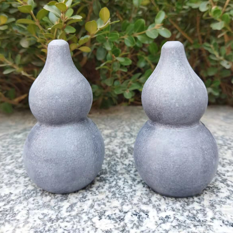 石雕葫芦摆件青石石头雕刻家居玄关工艺品大小号可定制 高10厘米肚子