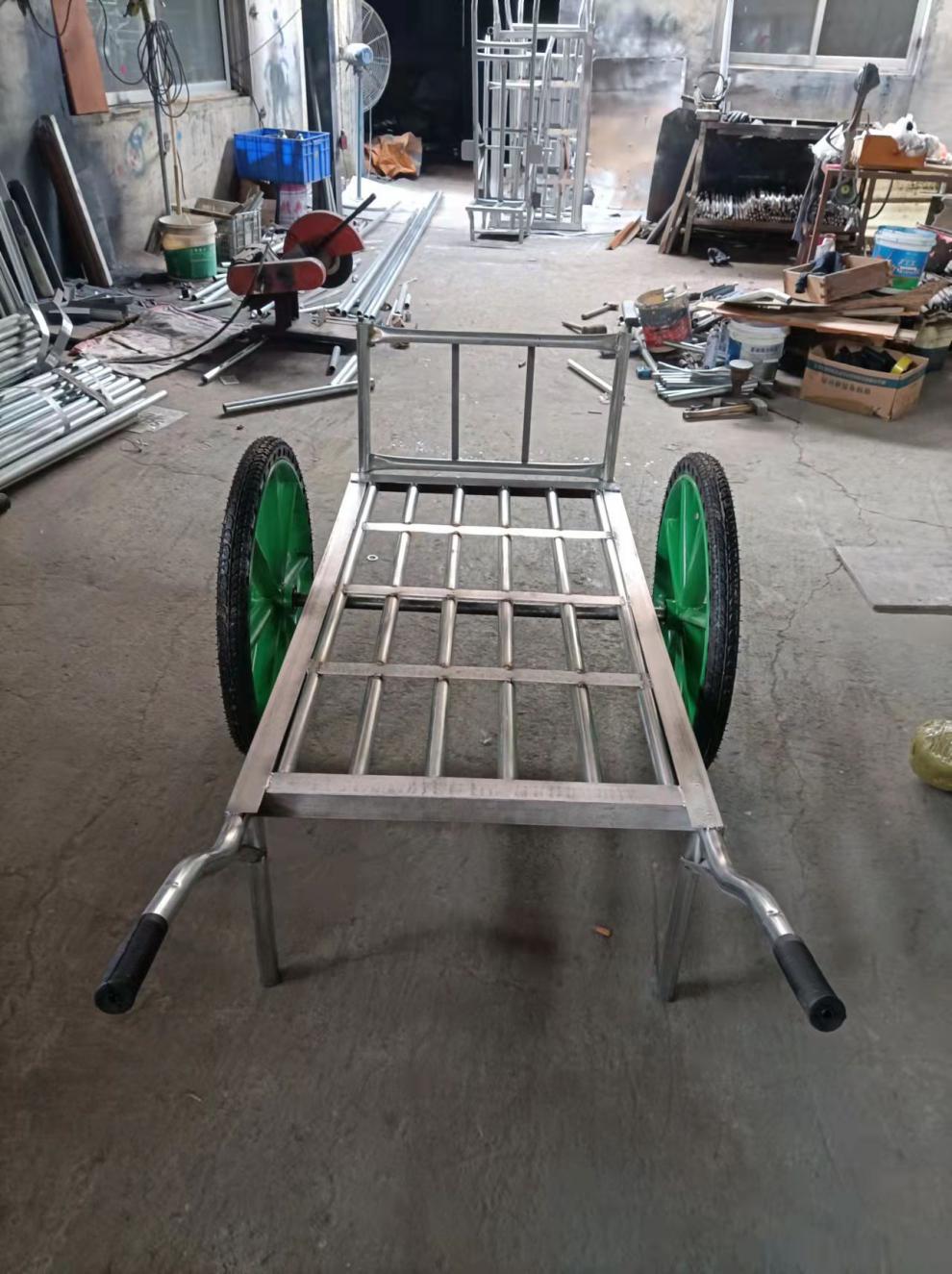 两轮手推车工地板车护栏货车地排车拉货车拖车手拉车载重王搬运车 1米