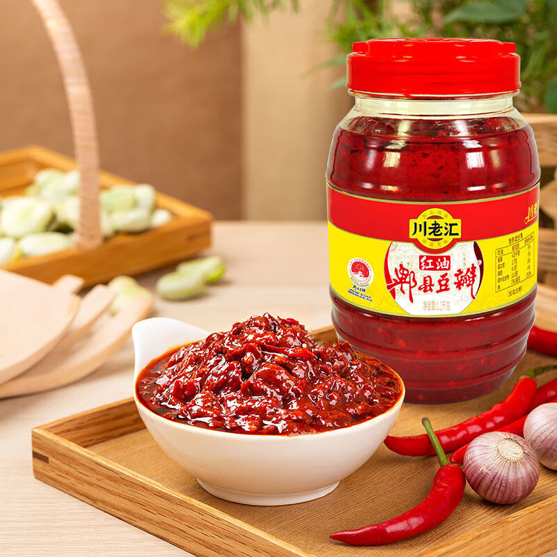 川老汇红油酱1100g500g大瓶装正宗四川家用香辣椒酱豆瓣酱1100g一瓶