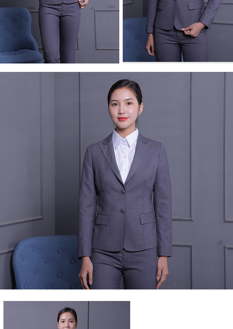 广发银行行服新款西装女灰色马甲外套职业装套装工作服制服裤 外套 s