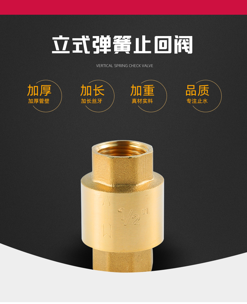 零冷水单向阀 适用欧达回水器热水器零冷水单向阀回水阀循环阀全铜