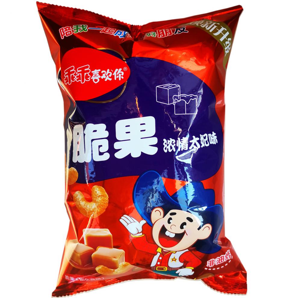 乖乖喜欢你炼乳脆果国产乖乖70g*8袋80后怀旧零食膨化食品 炼乳味5袋