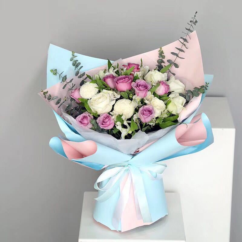 花束包装纸鲜花包装纸防水双色欧雅纸花店花束花艺包装纸材料手工diy