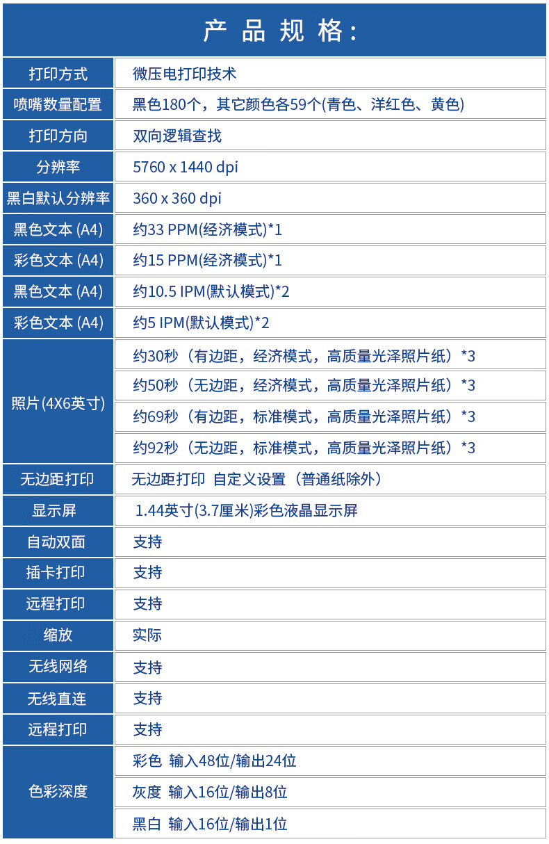 爱普生(epson)爱普生l4168/l4165彩色喷墨打印机家用小型无线wifi照片