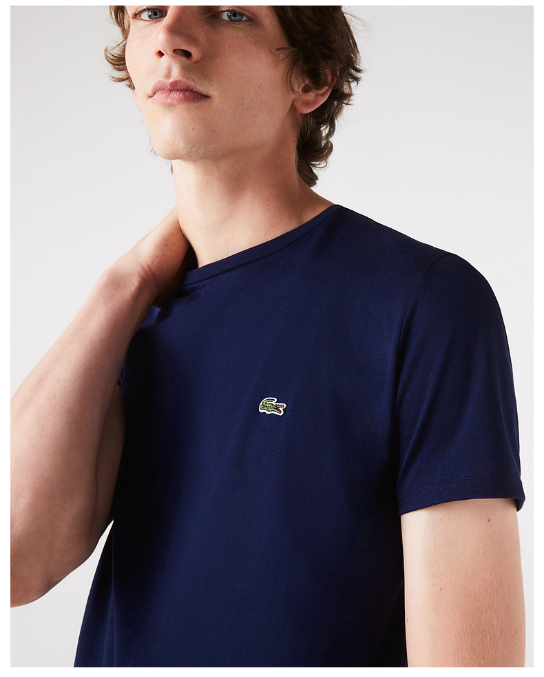 商场同款lacoste法国鳄鱼男装22夏季新款无忧搭透气轻质圆领短袖t恤男