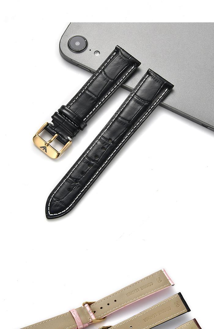 适用于armani/阿玛尼真皮原装手表皮带 ar1981/ar60007针扣20mm男女