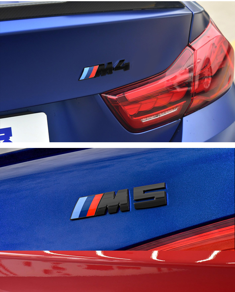 适用宝马m标尾标改装3系5系车标m5m3车标贴x3x5x6m叶子板运动标志 原