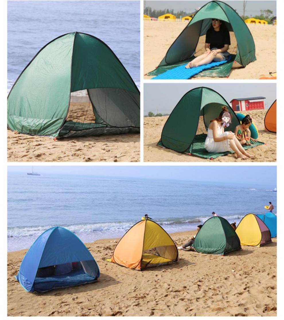 景秀姜山帐篷户外儿童帐篷沙滩帐篷海边遮阳户外2人全自动速开公园