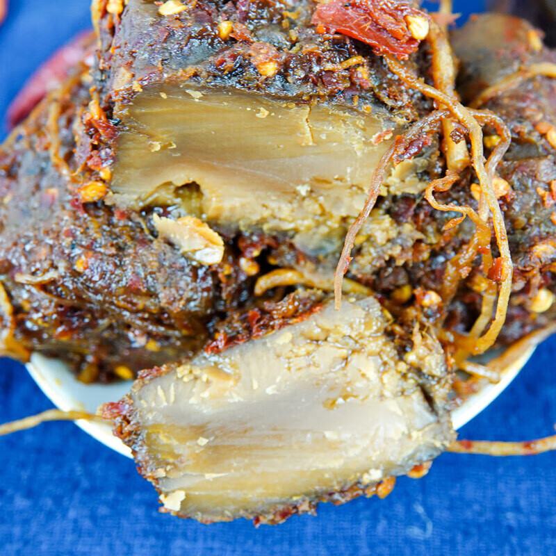 云南普洱特产大寨农家自腌制麻辣豆腐乳菜叶子包腌豆腐爽口下饭菜