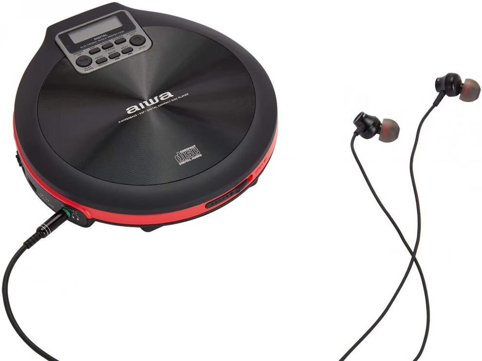 aiwa爱华pcd810便携式cd机随身听hifi音乐播放器防震怀旧cd机pcd810红