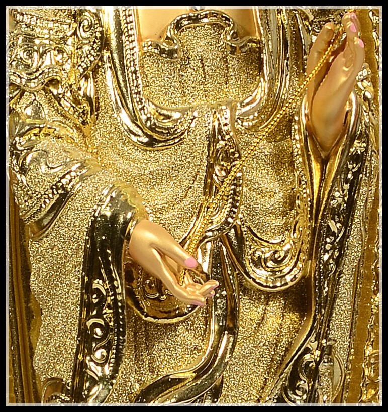 佛像阿弥陀佛大势至观音菩萨站神像树脂供奉摆件家用 16寸西方三圣 全