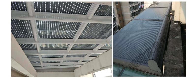 墨绩智能遮阳棚 阳光玻璃房户外电动铝合金遮阳棚隔热顶帘金属防晒