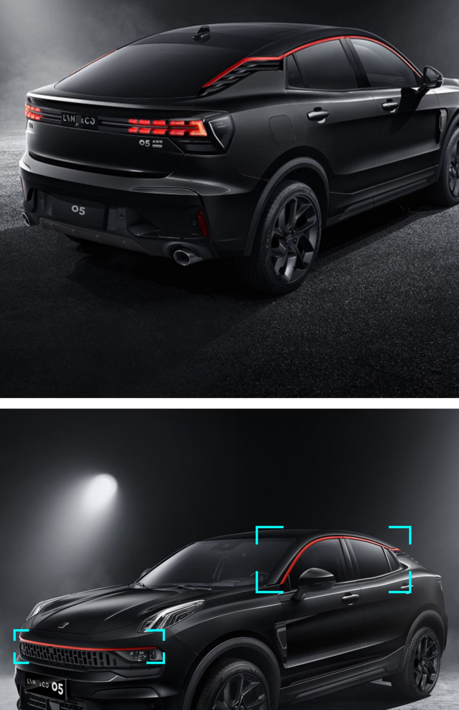 于领克05装饰条车窗贴纸汽车中网装饰贴05专用车身贴外饰改装 领克05