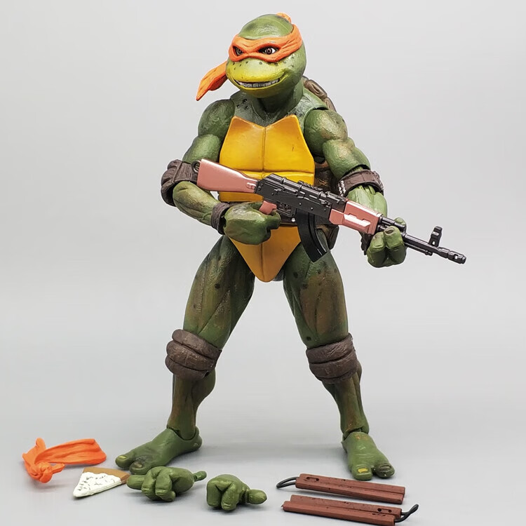 电影可动人偶玩具拉斐尔达芬奇施莱德 电影版忍者神龟(全4款)【图片