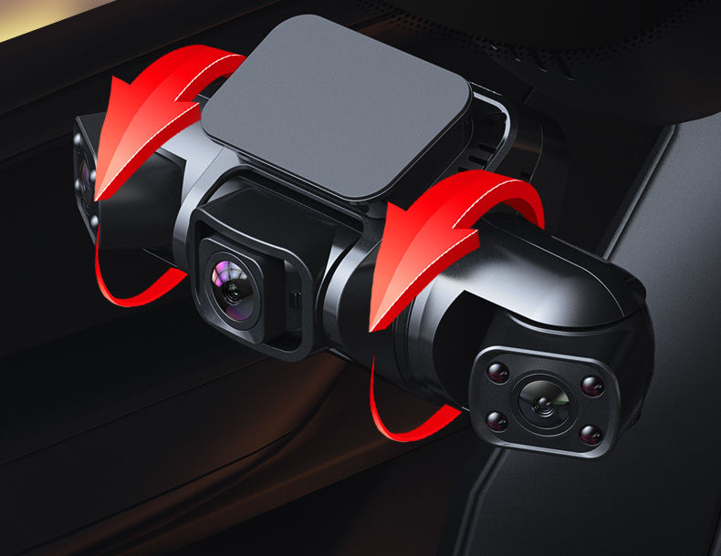 车载360度全景行车记录仪高清夜视停车监控24小时四镜头全车监控 三