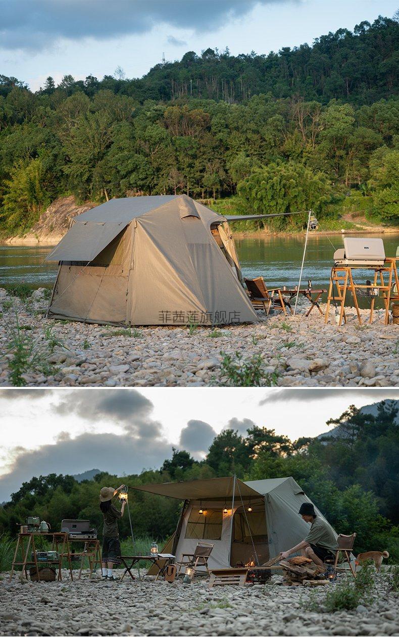 2022新款屋脊帐篷naturehike挪客屋脊帐篷户外加厚防暴雨野外露营自动