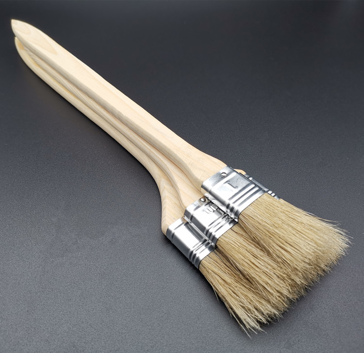 xmsj精制长柄直柄油漆刷加厚加长船用毛刷除尘扫灰刷纯猪毛猪鬃刷子1