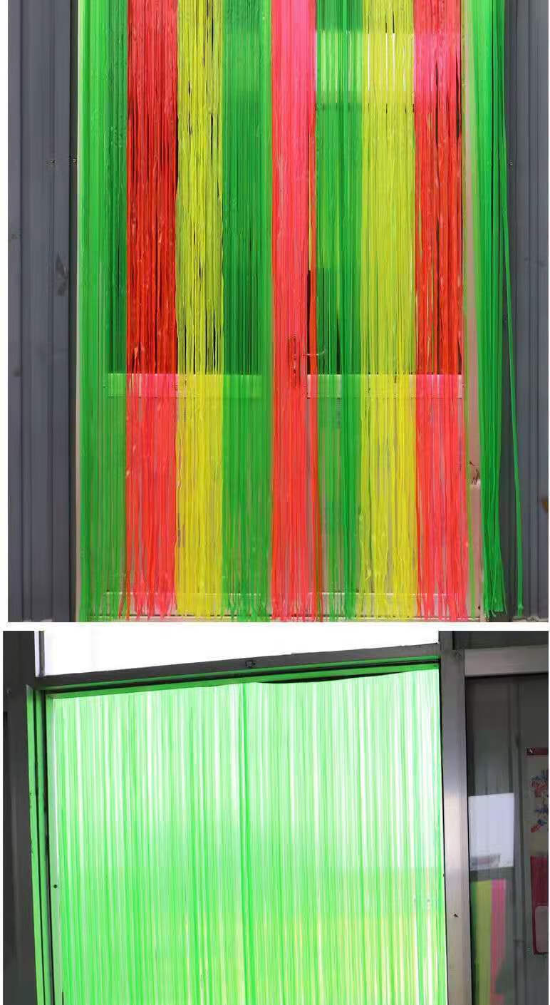 夏季门帘挂帘免打孔塑料条厨房卧室加密防蚊蝇隔断帘透气彩条帘子 免