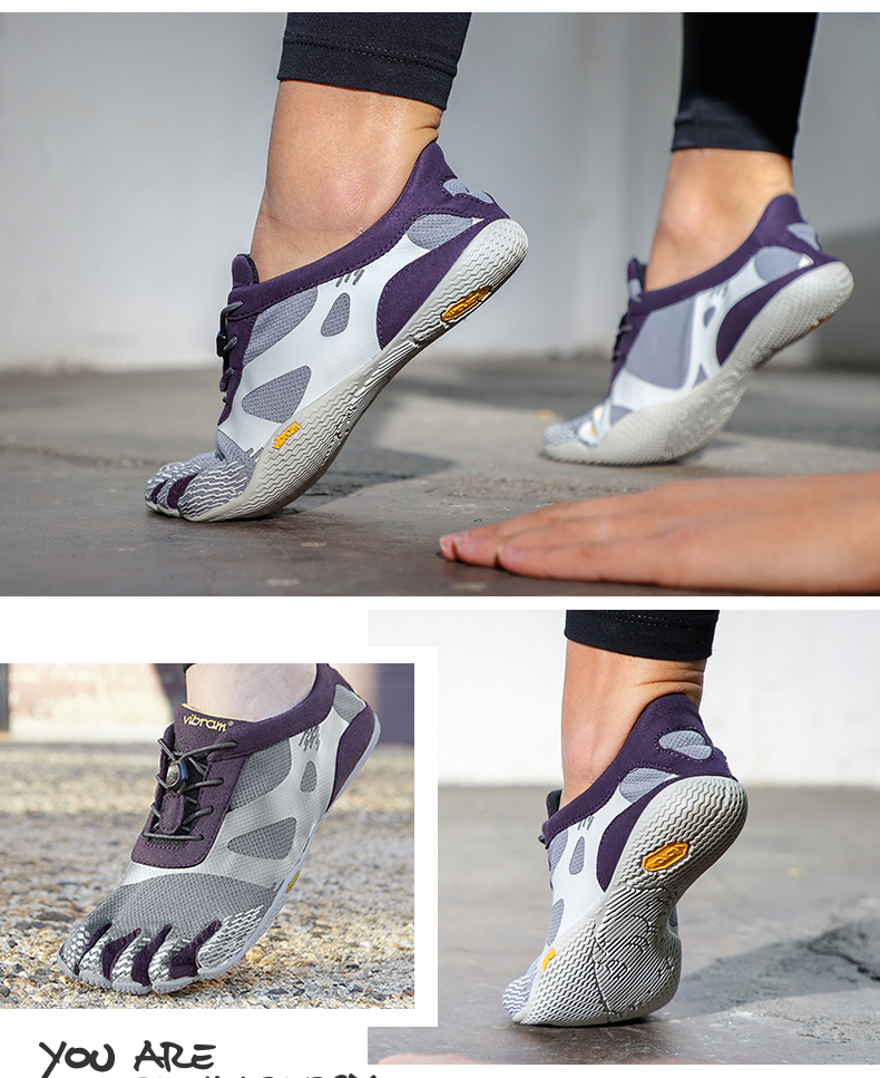 vibram五指鞋女2021年新室内外综合训练瑜伽健身运动跳绳鞋灰紫色40