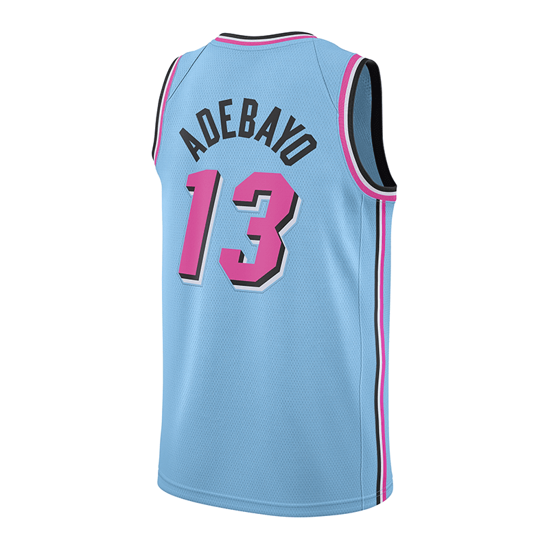 定制热火新款韦德3号城市版天蓝色球衣巴特勒迈阿密南海岸篮球服 0