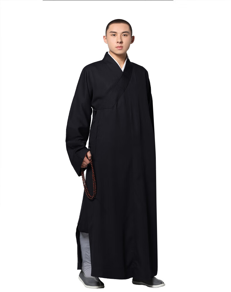 鸢杭 出家人服饰春秋天丝麻僧服短褂和尚罗汉褂套装寺庙主持方丈长褂