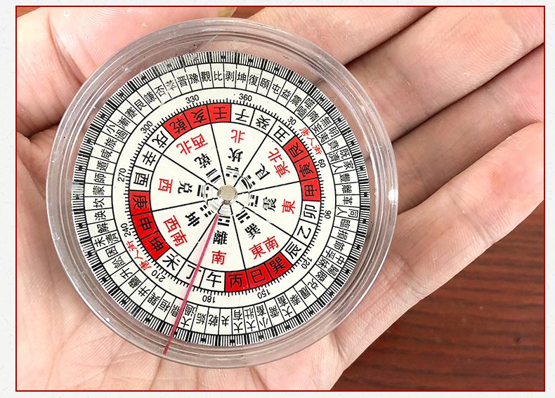 天御阁全自动水晶罗盘仪盘专业高精度三元三合综合盘随身便携八卦