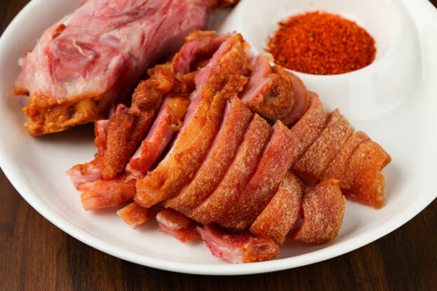 润轩德国咸猪手 风味咸猪蹄膀脆皮猪肘生制半成品酒店同款已调味 净重