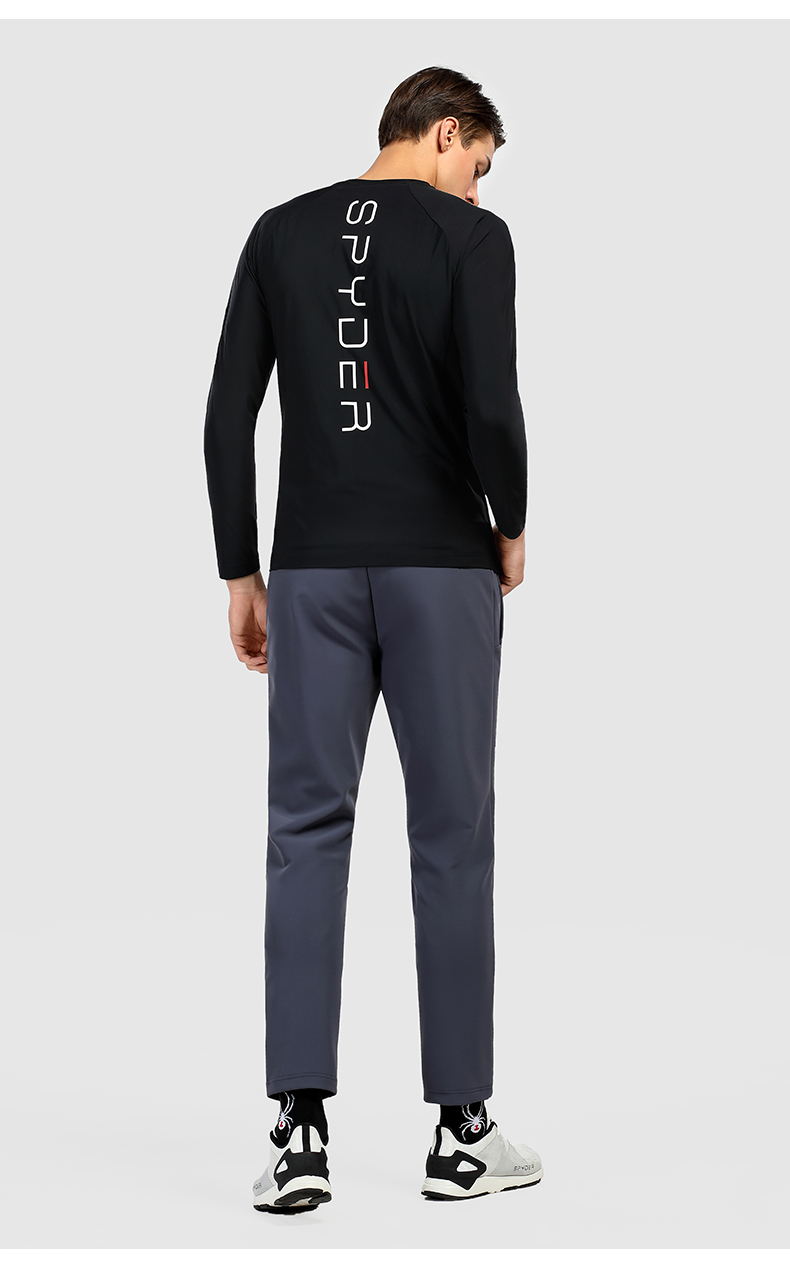 spyder 秋装男子training系列运动透气休闲长袖t恤男20cf423m 中古蓝