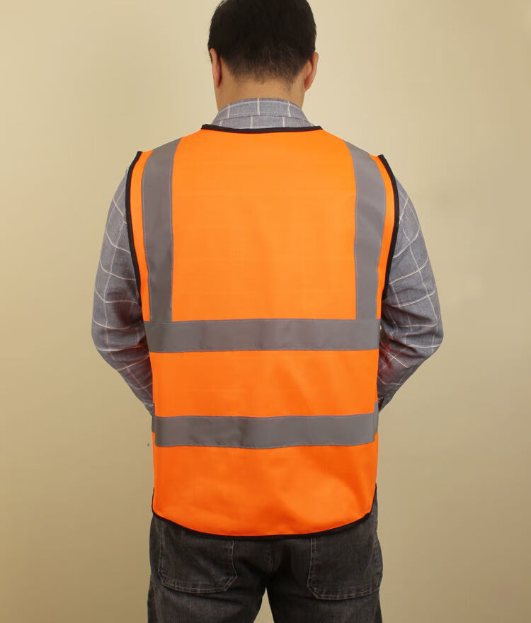 反光背心马甲交通安全服印字定制工地发光夜间反光衣外套男女短袖橙色