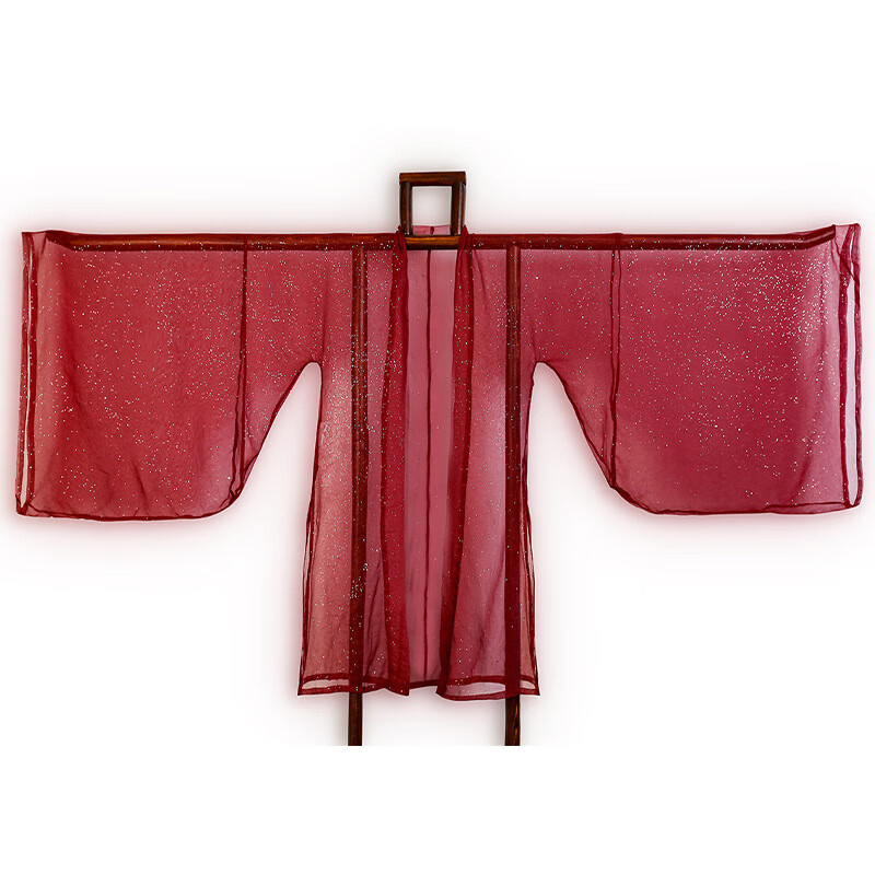 蔻梅现货魏晋风汉服大袖衫女外披薄纱古风刺绣花日常