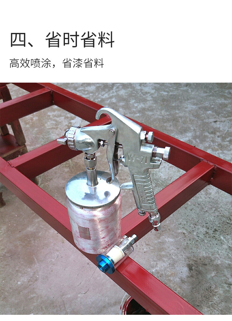 噴漆壺 油漆噴槍 油漆噴壺汽車鈑金傢俱乳膠漆噴漆槍噴塗工具 w-71c